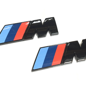 Gyári BMW M fekete sárvédő embléma készlet 51145A4B373