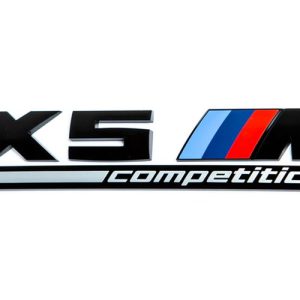 Gyári BMW F95 G05 "X5M Competition" fekete - színes csomagtartó felirat 51148096408