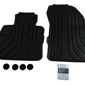 Gyári BMW F45 Active Tourer F46 Gran Tourer Allweather tépőzáras fekete első gumiszőnyeg szett 51472287852