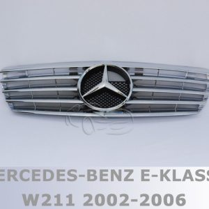 Mercedes Benz W211 2002-2006 facelift előtti  króm - fekete hűtőrács AMG stílusban