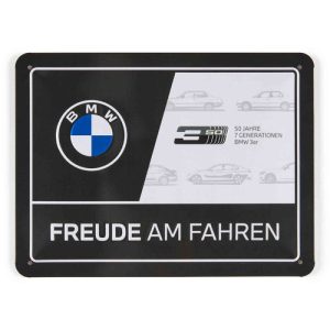 Gyári BMW 3-as széria FREUDE AM FAHREN fém parkoló tábla 80235B81118