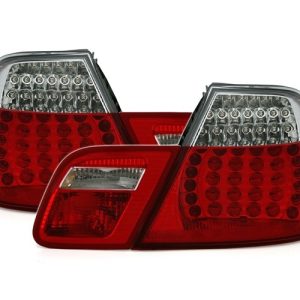 BMW E46 2003-2006 coupe piros fehér burás LED-es hátsó lámpa pár