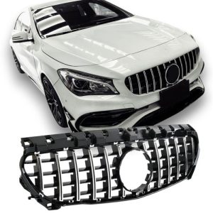 Mercedes Benz C117 CLA 2013-2019 króm fekete hűtőrács Panamerica AMG GT stílusban