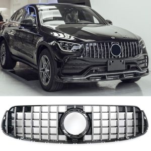 Mercedes Benz C253 X253 GLC AMG Pack 2019-2022 króm - lakkozott fekete hűtőrács Panamerica AMG GT stílusban