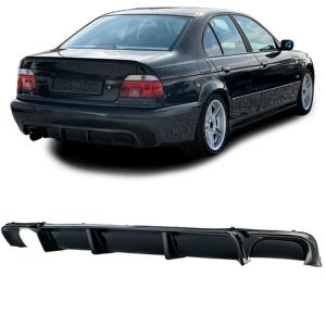 BMW E39 M-packet hátsó lökhárítóba lakkozott fekete műanyag sport diffúzor