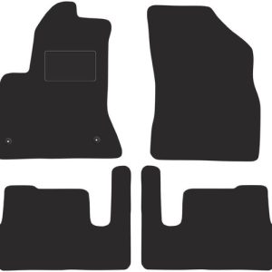 Citroen C4 Picasso I 2006-2012 prémium fekete velúrszőnyeg szett piros fehér cérnás varrással