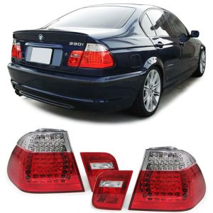 BMW E46 2001-2005 limousine piros fehér LED-es hátsó lámpa pár