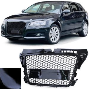 AUDI A3 8P facelift 2008-2013 lakkozott fekete RS stílusú hűtőrács