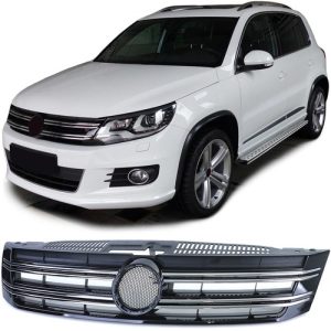 VW Volkswagen Tiguan 5N 2011-2018 facelift lakkozott fekete - króm hűtőrács