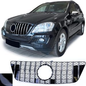 Mercedes Benz ML W164 2008-2011 króm - lakk fekete hűtőrács Panamerica AMG GT stílusban (rácsos)