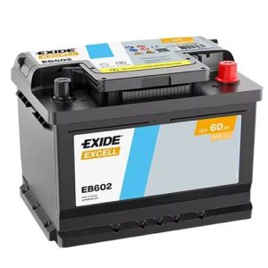 Exide Excell EB602 12V Akkumulátor 60Ah 540A Indítóáram Jobb+