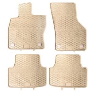 VW Volkswagen Passat B8 Geyer Prémium beige - bézs gumiszőnyeg szett patenttal