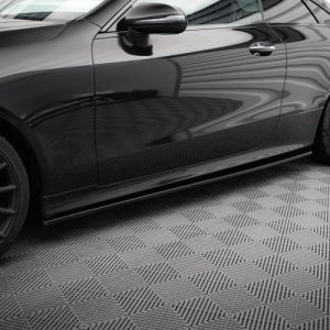 Mercedes A238 cabrio C238 coupe 2017-2023 AMG-LINE + E53 AMG Maxton Design Lakkozott fekete küszöb spoiler
