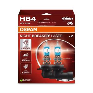 Osram Night Breaker Laser HB4 +150% halogén izzó DUO BOX 9006NL-2HB