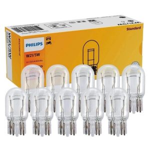 Philips T20 W21/5W 7443 Vision +30% halogén izzó 12066CP 10db-os készlet