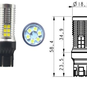 T20 7440 W21W - 7443 W21/5W LED 30x3030SMD Epistar fehér Canbus