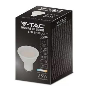 V-TAC GU10 spot LED 4,5W (=35W) 6400K VT-1975 / SKU-211687